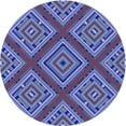 thumbnail image 1 of Ahgly Company Machine Washable Indoor Round Transitional Purple Amethyst Purple Area Rugs, 3' Round, 1 of 7