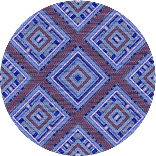 Ahgly Company Tapis d'Intérieur Lavable en Machine Carré Violet Améthyste Transitionnel, 3 Pieds Carré
