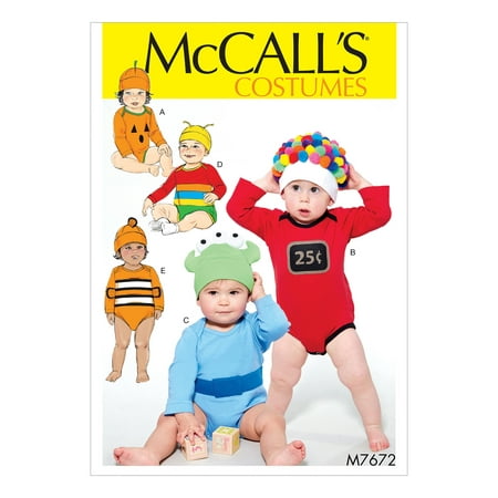 McCall's Sewing Pattern Infant Costumes-NB-S-M-L-XL