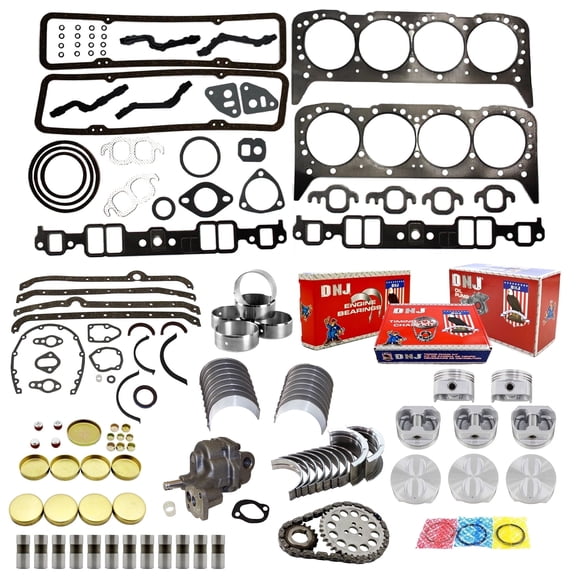 DNJ EK3101AM Master Engine Rebuild Kit Fits Cars & Trucks 1968-1980 Buick Chevrolet GMC Oldsmobile Pontiac Bel Air C- G- K - Series Camaro Corvette Cutlass Impala Malibu Monte Carlo 5.7L OHV 16V