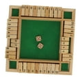 thumbnail image 2 of Board Game Educational Toy, Four Sided Flop Game Pine Wood and Cloth 2 To 4 Players Sturdy Structure Customizable Rules Addition Learning  for Adults for Party Green, 2 of 7