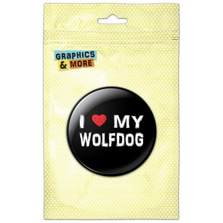 

I Love My Wolfdog Stylish Refrigerator Button Magnet