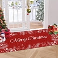 thumbnail image 7 of BERTHMEER 2'X5' Christmas Rug Modern Indoor Mat for Entrance Entryway Kitchen Bedroom Bathroom Floral Print Washable Non-slip Rug,Red, 7 of 7