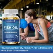 Omega 3 Fish Oil Supplements,1000 Mg with EPA&DHA, Fish Oil Supplement, 120 Softgels