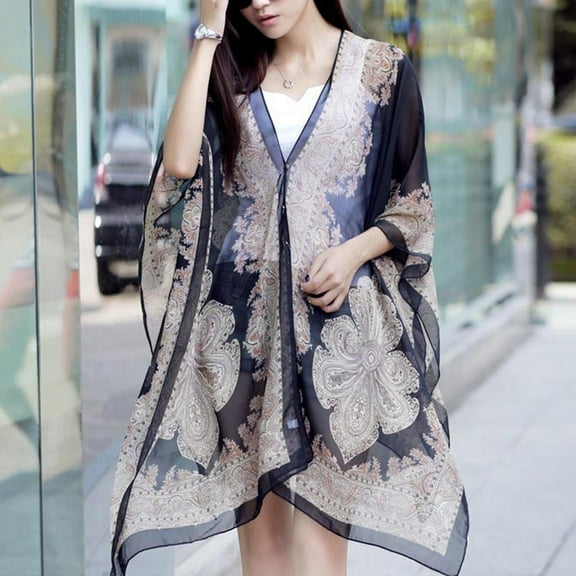 Misterolina Beach Poncho Cover Up Dress for Women Perfect Summer Bikini Kaftan Swimwear R3