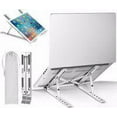 thumbnail image 2 of MesaSe Support d'Ordinateur Portable Réglable Support de Bureau Antidérapant Pliable Support de Tablette Support Riser Aluminium, 2 of 10