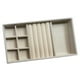 thumbnail image 1 of Bandeja apilable para joyas, caja de almacenamiento portátil multiusos de terciopelo, cajón para joyas otros, 1 of 9
