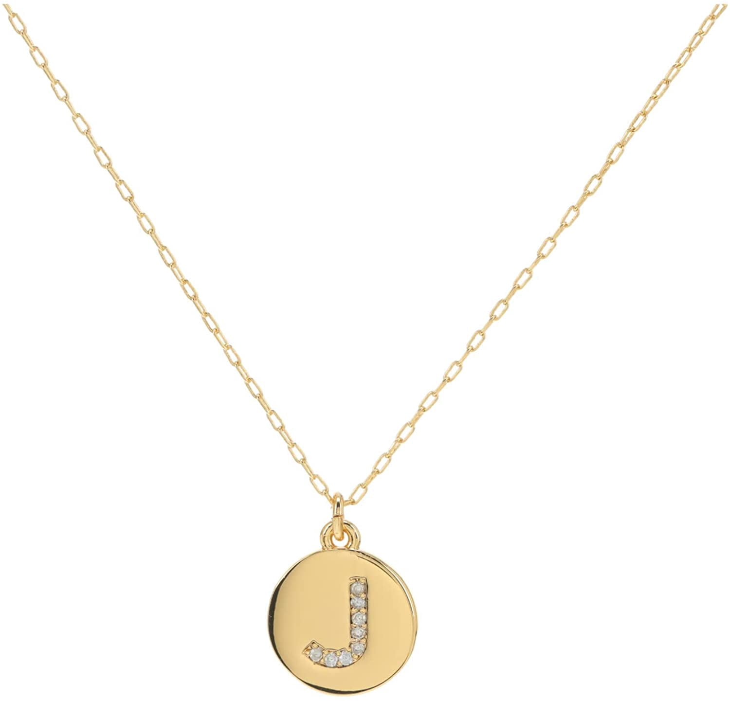 Pave Initial Mini Pendant Clear 