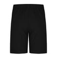 thumbnail image 6 of DDAPJ pyju Summer Shorts for Men Drawstring Cotton Beach Shorts Baggy Comfy Lounge Shorts with Pockets Black XXXL, 6 of 7