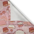 thumbnail image 5 of Ambesonne Polka Dots Grommet Curtain, Teapots Cups Cakes, 50" x 72", Pink Orange and Red, 5 of 6