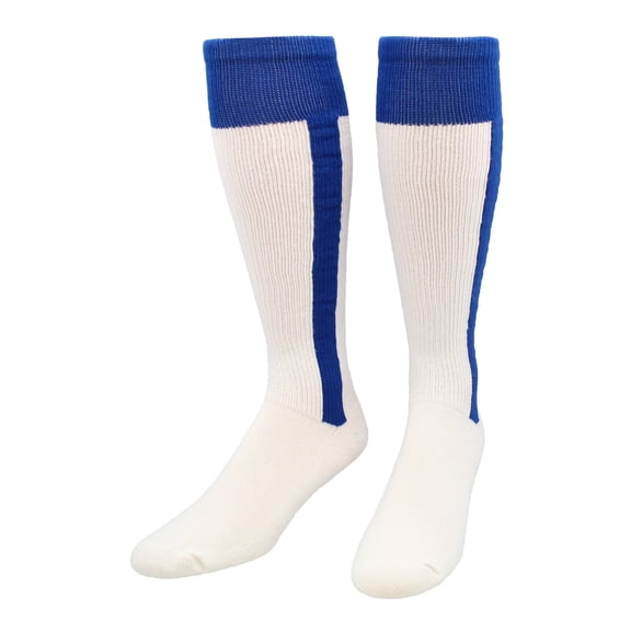 2 in 1 Baseball Stirrup Socks (Royal, Large) - Royal,Large