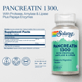thumbnail image 2 of Solaray Pancreatin 1300, Pancreatic Digestive Enzymes with Protease, Amylase and Lipase, Plus Papain - Digestion Health Support, Lab Verified, 60 Day Guarantee, 90 Servings, 90 VegCaps, 2 of 6