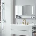 thumbnail image 2 of Wowow 8 in. Widespread 2-Handle Bathroom Faucet with Pop-Up Drain Kit Included and Supply Lines in Gold, 2 of 7