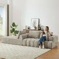 thumbnail image 5 of Lovableguy L-Shape Oversized Sectional Sofa,Chenille Modular Cloud Couch Sectional with Left Chaise Lounge,No Assembly,Upholstered Floor Sofa for Living Room Bedroom,khaki, 5 of 9