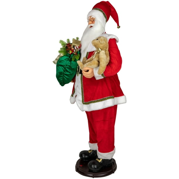 Niktule Jouets Père Noël Dansant,Père Noël Amusant Qui Chante et Danse  la  Figure Noël du père Noël avec Sac Cadeaux pour la la Maison fête Vacances :  : Cuisine et Maison