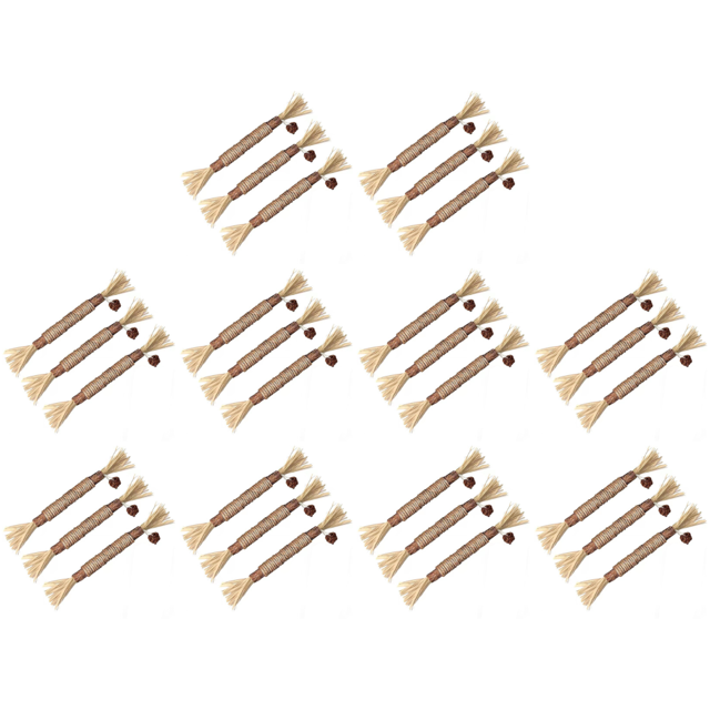 30 Uds. Palitos Molares para Gatos Aperitivos Hierba Gatera Natural Silvervine Juguete Masticar Con