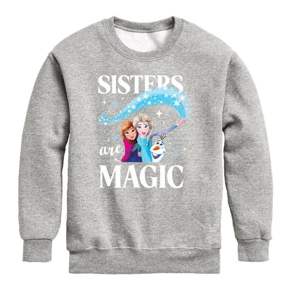 Frozen - Sisters Are Magic - Toddler And Youth Crewneck Fleece Sweatshirt