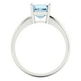 thumbnail image 4 of Clara Pucci 14K White Gold Solid Gold Blue Solitaire Anniversary Ring for Women - 1.5 cttw Asscher Cut, 4 of 8