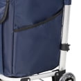 thumbnail image 4 of Shopping Stair Trolley with Wheels,Trolley Black Foldable Shopping Cart,Removable Shopping Oxford Waterproof Bag,Stainless Steel Triangular Wheels, Blue, 4 of 7