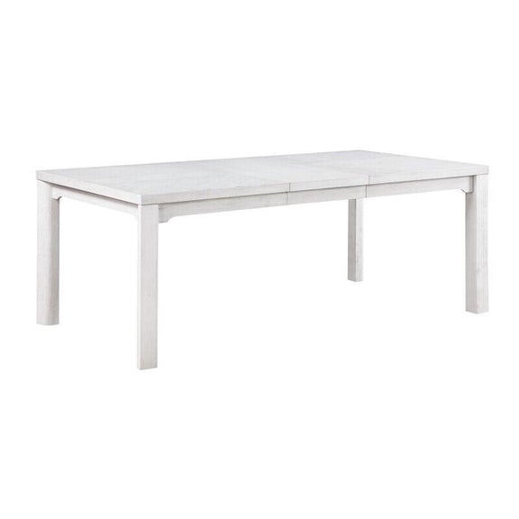 Sunset Trading Dover 60-78-96" Rectangular Expandable White Wood Dining Table