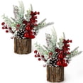 thumbnail image 1 of Árbol de Navidad KPX artificial para mesa, tamaño pequeño, con adornos, 1 of 6
