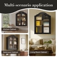 thumbnail image 6 of Arched Wall Cabinet with Glass Doors, SMaterial Engineered Wood Recommended Uses For Product Decorative items, Kitchen Appliances, Toiletry Product Dimensions 9.5"D x 23.6"Wtorage Cabinet for Kitchen, 6 of 6