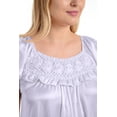 thumbnail image 3 of EZI Nightgowns for Women - Soft & Breathable Satin Night Gowns for Adult Women - Medium to Plus Size Womens Sleep Shirts - Long Mid-Length Nightgown, 3 of 9