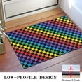 thumbnail image 3 of Colorful Rainbow Checkered Pattern Door Rugs,Washable Non Slip Door Mats Indoor,Decorative Door Mats,Entry Mat Indoor for Entrance,Bedroom,Kitchen,Bathroom,16"x24", 3 of 6