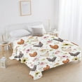 thumbnail image 7 of Chicken Flower Blanket, Christmas Throw Blanket Gifts for Holiday Birthday Rooster Hen Blanket for Adults Girls Farm Blanket Lightweight Soft Cozy Blanket for Couch Bed X-mas New Year(40"x50"), 7 of 7