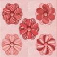 thumbnail image 1 of Ahgly Company Indoor Square Patterned Pink Area Rugs, 6' Square, 1 of 6