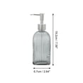 thumbnail image 4 of Unique Bargains 1 Pc Rectangular Bottom Vertical Stripes Soap Dispenser 13.53oz Gold Tone Silver Tone, 4 of 6