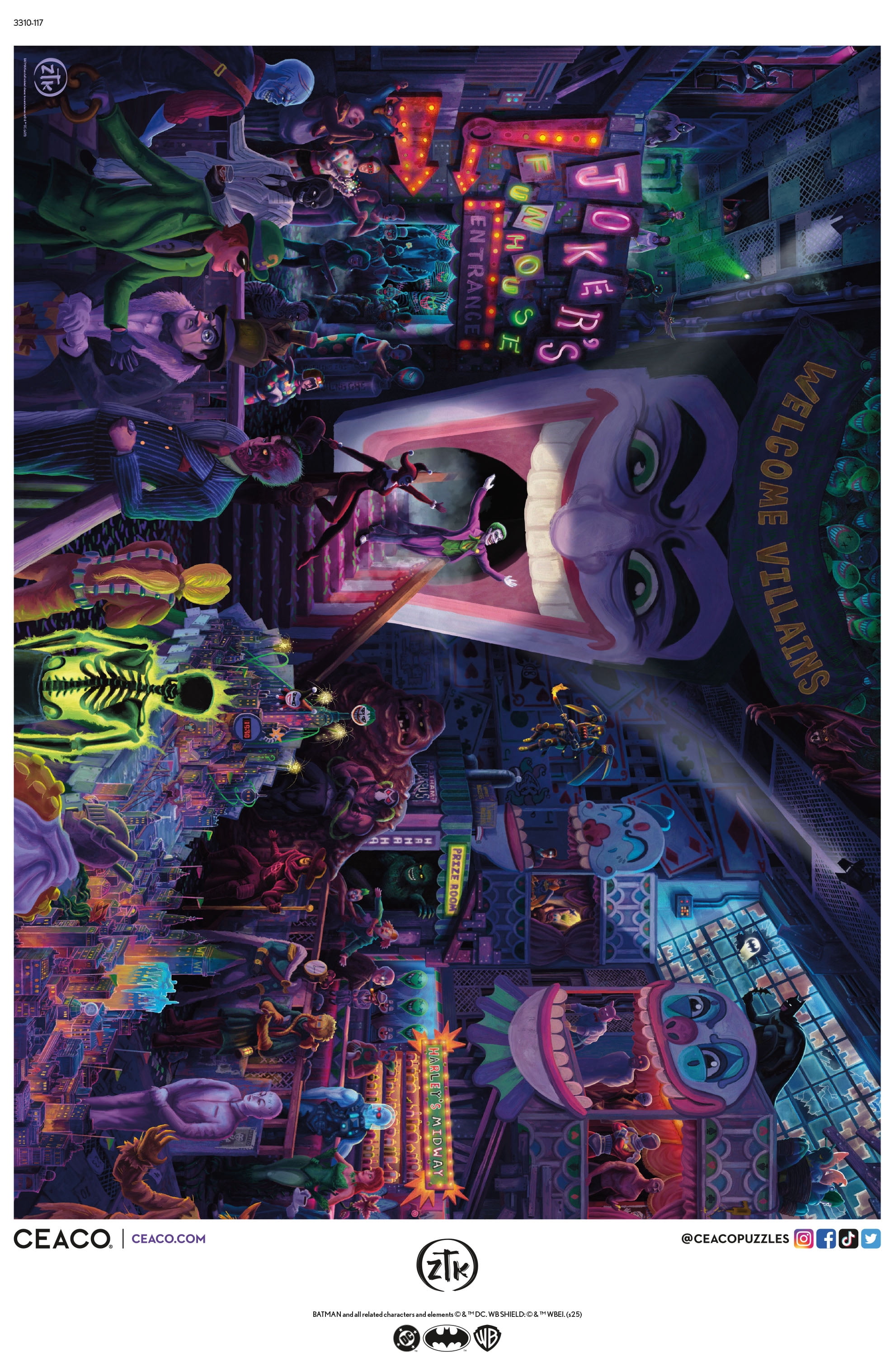Ceaco Thomas Kinkade The Joker's Ball 1000-Piece Interlocking Jigsaw Puzzle for Children Ages 14+