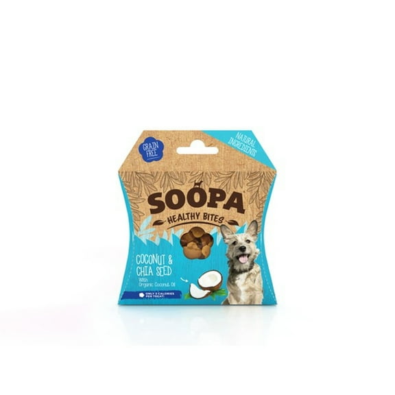 Soopa Coconut & Chia Seed Healthy Bites Dog Treats 50g Case of 10