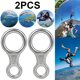 thumbnail image 5 of Equipo de Montañismo Kuymtek Con Anillo Descendente para Escalada Figura 8 Plateado 2 Uds., 5 of 9