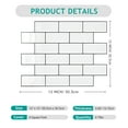 thumbnail image 2 of VEELIKE 6 Sheets White Subway Tiles Peel and Stick Backsplash Tiles for Kitchen Bathroom 12"x12" Waterproof Vinyl Wall Tiles Self Adhesive Wall Sticker Tile Faux White Brick Wall Panels, 2 of 7