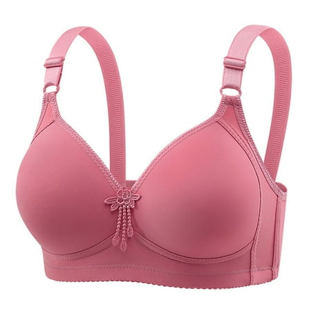 Mrasaso Summer Savings! Built in Bra Tank Tops for Women Women Polyester Bras Women s Gathering Breathable Wireless Underwear Comfortable & Supportive(1pc Bra) Red|M