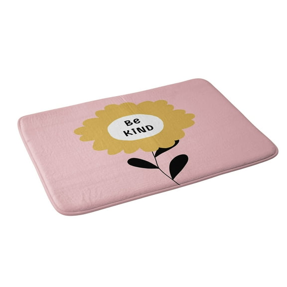 Society6 Gale Switzer Be Kind Bloom Bath Mat 34" x 21"