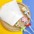 thumbnail image 5 of Linyer Pack of 100 Transparent Candy Bag Cookie Biscuit Chocolate Snack Food Wedding Gift Flat Mouth Pouches DIY Crafting Wrappers, 5 of 8