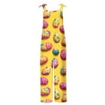 thumbnail image 5 of JURANMO Sale of The Day Overalls for Women 2025 Easter Linen Jumpsuits with Pockets Summer Vacatio Outfits Casual Shoulder Strap Rabbit Egg Graphic Print Rompers Multicolor M, 5 of 6
