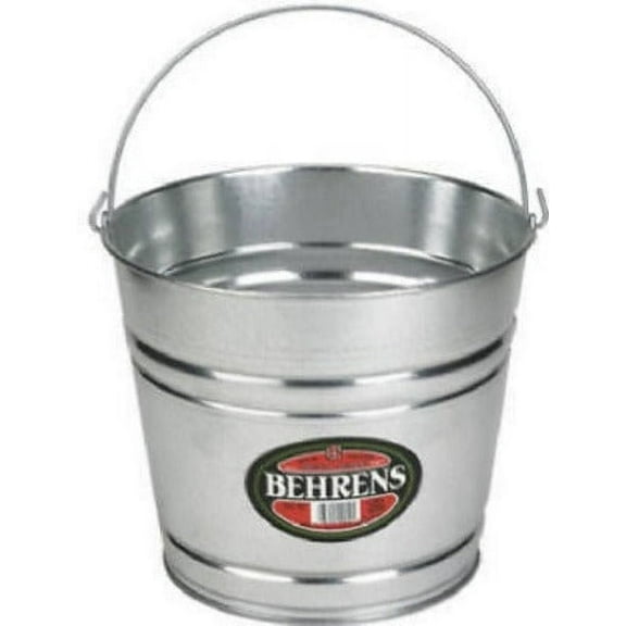 Behrens 1214GS 14 Quart Galvanized Sheet Steel Water Pail / Bucket With Handle - Quantity of 4