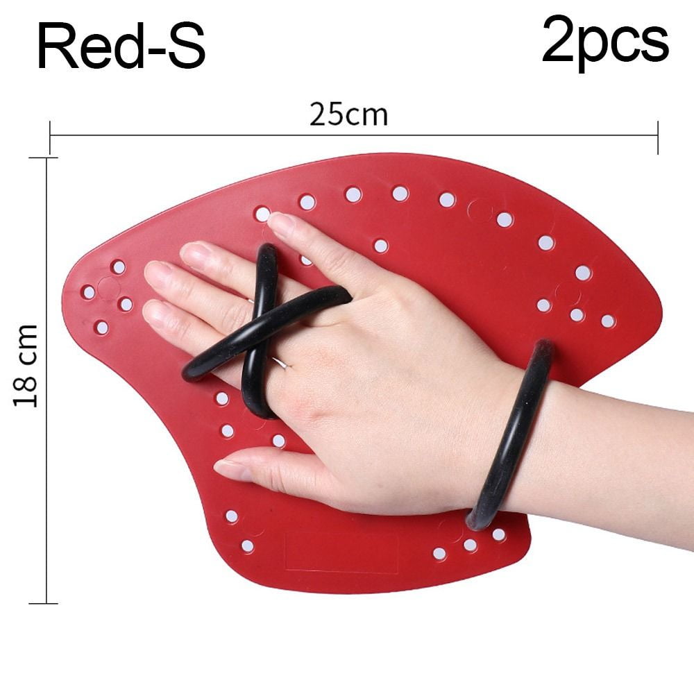 Universal Diving Children Sports Lap Swimming Swim Paddle Flipper Flat Paddle Hand Paddles RED S