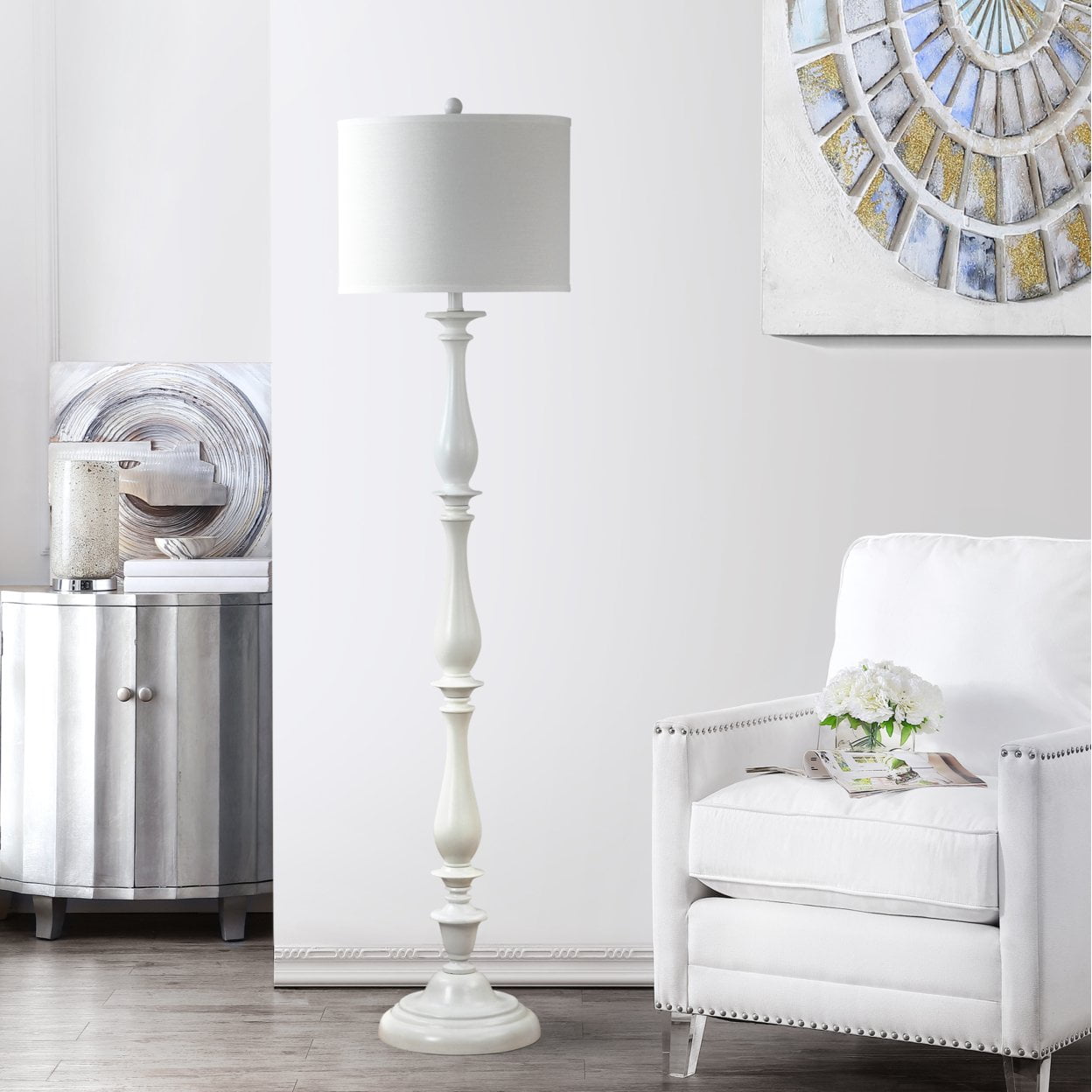 SAFAVIEH Bessie 62 in. H Solid Classic Candlestick Floor Lamp