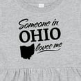 thumbnail image 4 of Inktastic Someone in Ohio Loves Me Girls Baby Dress, 4 of 5