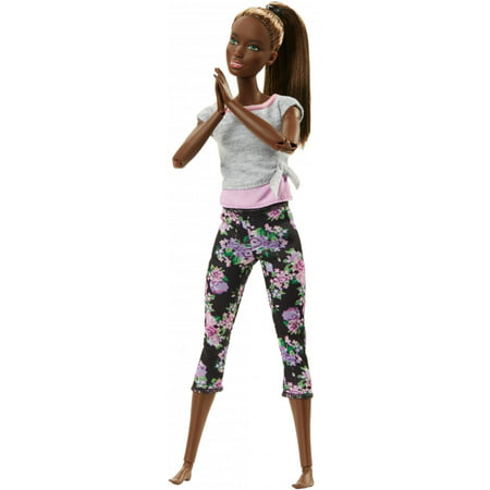 Barbie Made to Move Doll with Brown Hair & Floral Yoga