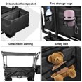 thumbnail image 4 of BENTISM Steel Garden Wagon Cart with Adjustable Handles, 4 of 10
