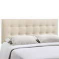 thumbnail image 1 of Emily Full Upholstered Fabric Headboard - Ivory, 1 of 4