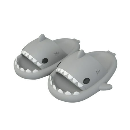 

Ladies Mens Cute Shark Slippers Non-Slip Shark s Mouth Open Slippers Summer Sole Sandals Casual Beach Shoes