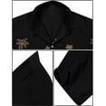 thumbnail image 4 of HAPPY BAY Men's Beach Cruise Holidays Shirts Casual Button Down Shirts For Men Summer Vacation Aloha Tops Hawaiian Shirt S Black_W811, 4 of 6
