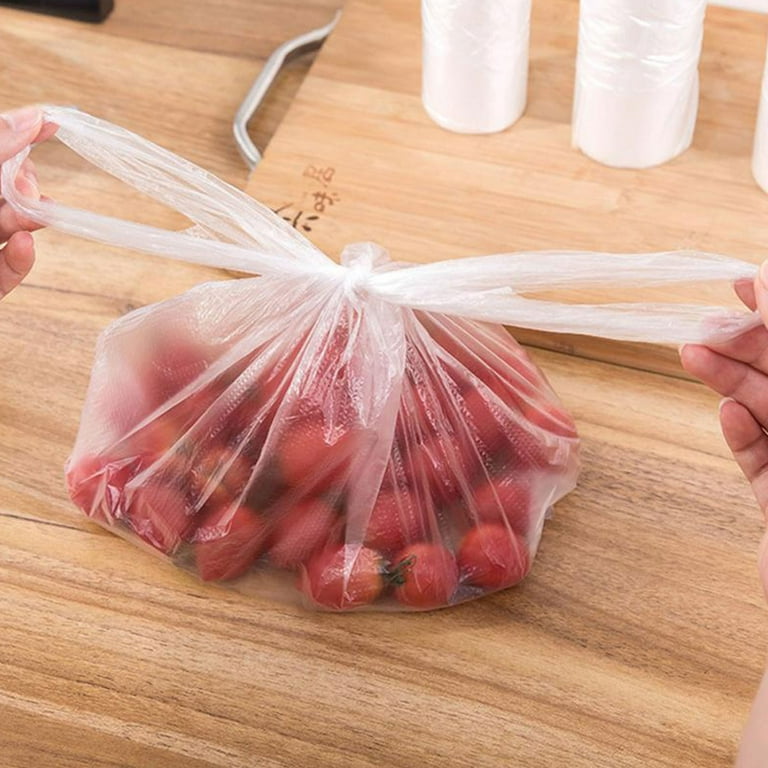 Big Sale!100PCS Transpare Roll Fresh-keeping Plastic Bags Refrigerator Food  Saver Bag 3 Sizes Food Preserving Storage Bags With Handle