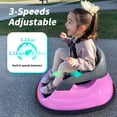 thumbnail image 3 of Hikiddo Electric Bumper Car for Kids, 12V Bumper Car Ride on Toys for Toddlers Aged 3 4 5, with Remote, Bluetooth - Pink, 3 of 10